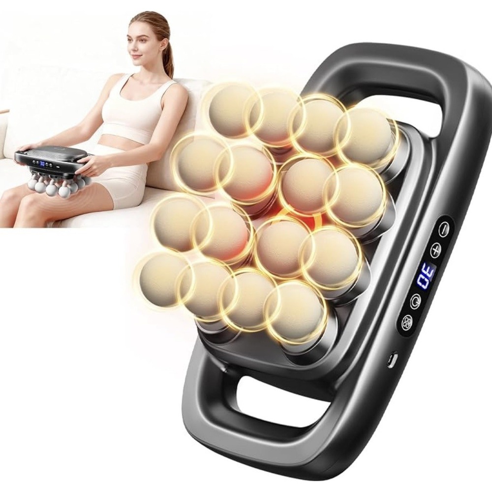 16-Head Fascia Gun High-Frequency Vibration Body Massage Back and Waist Massager